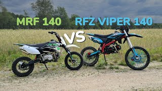 MRF 140 VS Apollo RFZ Viper 140 Wyścig Porównanie Test [upl. by Lydnek]