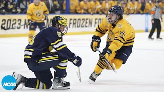 Quinnipiac vs Michigan 2023 NCAA Frozen Four semifinal highlights [upl. by Allehcim]