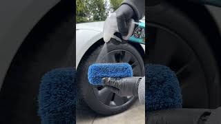 Make your tires shine with ShineLogic shorts shortsvideo car howto autodetailing tesla diy [upl. by Dylane]