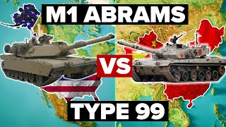 US M1 Abrams vs Chinese Type 99  Tank Battle Military Comparison [upl. by Ambrosane]