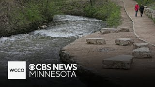 Minnehaha Creek’s rising water level has onlookers engrossed residents worried [upl. by Uriel]