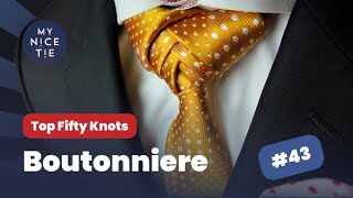 How To Tie a Tie Boutonniere Knot 43 of the Top 50 Knots [upl. by Myrtle]