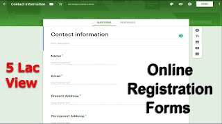 How to create online registration form using google docs Forms [upl. by Still]