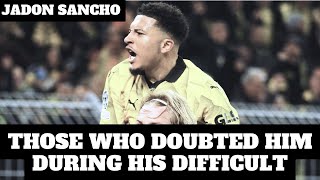 🚨MAN U REGRETS 😢Jadon Sancho Sends Message to Critics After Leading Dortmund Celebrations hes back [upl. by Nashbar]