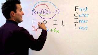 FOIL Method for Multiplying Binomials  Distributive Property [upl. by Yettie]