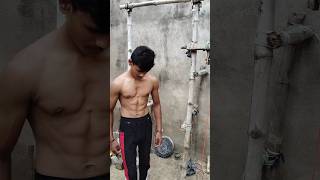 Shiva fitness 💪😈 deshi gym set soldar and back seat workout new song [upl. by Annaerb]