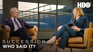 Sarah Snook amp Alan Ruck Play Who Said It  Succession  HBO [upl. by Esorbma44]