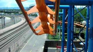 The Flying Coaster metal roller coaster at Elitch Gardens in Denver Colorado [upl. by Suciram]