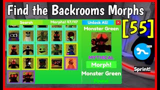 FIND THE BACKROOMS MORPHS How to get ALL 55 BACKROOMS MORPHS Roblox [upl. by Arluene]