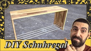 Schuhablage mit Sitzbank selber bauen  Holz und Metall  Ideal für Anfänger [upl. by Annaliese]