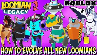 ALL NEW FULL EVOLUTIONS LOOMIAN LEGACY SEPHARITE CITY  Tyrecks Stratusoar Gardrone amp More [upl. by Anilec]