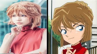 شخصيات انمي المحقق كونان في الحقيقة  Detective Conan Characters in real life [upl. by Derrej]