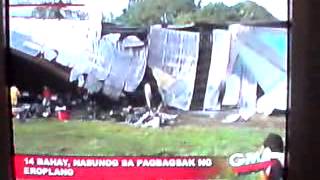 Las Pinas Plane Crash Villa Fidela Subd Bgy Aldana GMA News [upl. by Aioj]