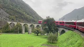 Switzerland 🇨🇭 Bernina Express most famous panoramic scenic train 🚂 [upl. by Collier]