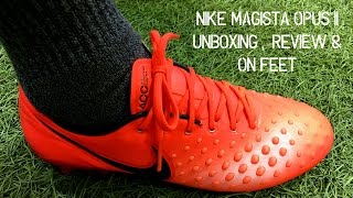 Nike Magista Opus II Radiation Flare Pack  Unboxing Review amp On Feet [upl. by Scandura624]