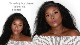 HOW TO MAKE A LACE CLOSURE LOOK LIKE A FRONTAL  FT MSLYNN HAIR  OGC [upl. by Hatch]