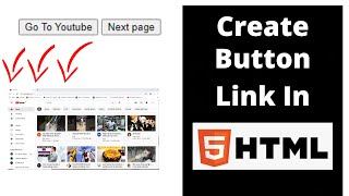 How To Make A Button Into A Link In Html  Html Button With Link [upl. by Ijok]