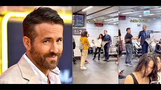 Ryan Reynolds Lookalike Gets Harassed At Taiwan Airport [upl. by Ialohcin]