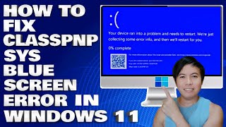 How To Fix CLASSPNPSYS Blue Screen Error in Windows 1011 Solution [upl. by Xylia]