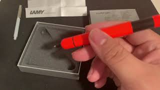 Bryant To Reviews  Lamy Pico laser orange ballpoint pen [upl. by Ayotal]