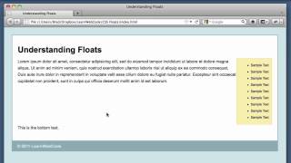 CSS Floats  Understanding amp Clearing Floats Tutorial [upl. by Nayrbo]