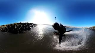 Virtual Reality Kitesurfing in the North East 360 degree 4K 60fps lockdown stayathome [upl. by Setiram]