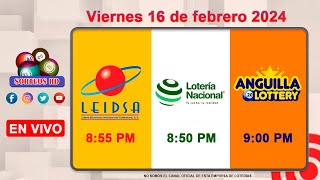 Lotería Nacional LEIDSA y Anguilla Lottery en Vivo 📺│Viernes 16 de febrero 2024 855 PM [upl. by Regnig]