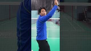 How To Play A Powerful Backhand Smash  Part 3 badminton badmintonacademy [upl. by Nnylg]