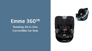 Emme 360 Rotating AllinOne Convertible Car Seat  Overview of Features  MaxiCosi [upl. by Cordova]