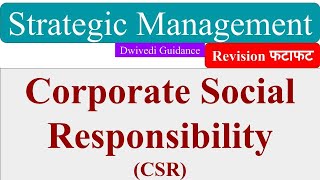 CSR Corporate Social Responsibility CSR Committee Function Schedule VII Strategic Management mba [upl. by Carine349]