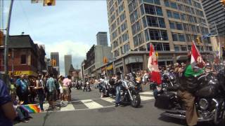 Dykes on Bikes Toronto Dyke March 2013 [upl. by Ylrevaw]