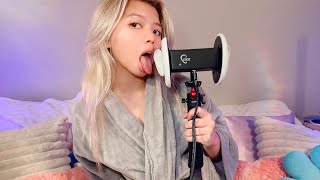 ASMR  Wet Sounds amp Ear Licking 3dio [upl. by Evita]