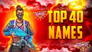 TOP 40 ATTITUDE NAMES FOR FREE FIRE 🤩  UNIQUE NAMES FOR FREE FIRE BEST NICKNAMES 🤩 FOR FREE FIRE [upl. by Simpkins36]