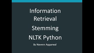 Introduction to NLTK Python Stemming [upl. by Hanako969]