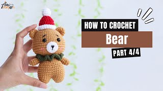 613  Christmas Bear Amigurumi 44  How To Crochet Dolls Amigurumi  AmiSaigon [upl. by Thibault]