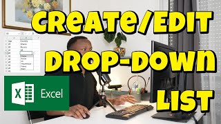 How to create DropDown List or Edit a Drop down List in Excel [upl. by Tedmann322]