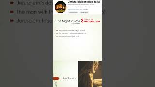 Zechariah The Prophet Bible Class 2 christadelphian christadelphianstalk bible shortsvideos [upl. by Rovaert]