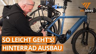 Hinterrad Ausbau  alle Schaltungen  🔧🤕🚴‍♂️ Schnelle Hilfe beim Fahrrad Platten [upl. by Cosme]