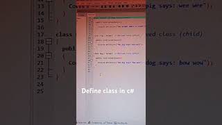 Ccoding class define code [upl. by Kronfeld]