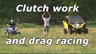 Rick test driving the YXZ fixing broken clutches and Raptor 700R vs YXZ1000R drag race [upl. by Enyawd]