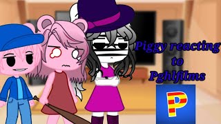 Gacha Piggy reacts to Pghlfilms [upl. by Cletus108]