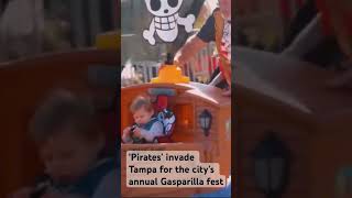 Tampa celebrated the annual Gasparilla Pirate Fest which includes a parade for children [upl. by Coral934]