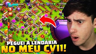 PEGUEI LIGA LENDÁRIA NO CV11 E FOI INCRÍVEL CLASH OF CLANS [upl. by Arikat]