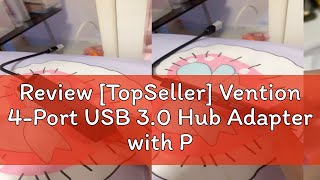 Review TopSeller Vention 4Port USB 30 Hub Adapter with Power Multi Extension OTG Adaptor Splitt [upl. by Znieh]