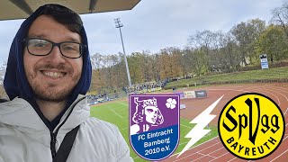 OBERFRANKENDERBY Starker Auswärtsblock🟡⚫️  Pyro💥  Eintracht Bamberg vs SpVgg Bayreuth Stadionvlog [upl. by Allie]