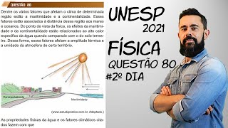 Primeira Fase Unesp 2021  Segundo dia  Questão 80  Calor Específico [upl. by Gawen]