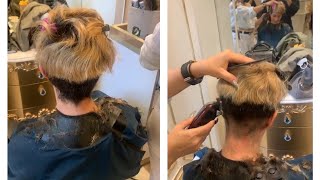 Super short haircut  elegant pixie haircut [upl. by Hau]