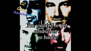 U2 Gone  Karaoke backing track with lyrics POP album [upl. by Moya163]