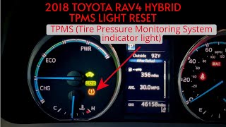 2018 Rav4 Hybrid TPMS Light Reset [upl. by Yrgoerg]