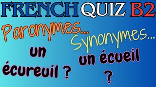 B2  Synonymes Paronymes  French Quiz [upl. by Owades]